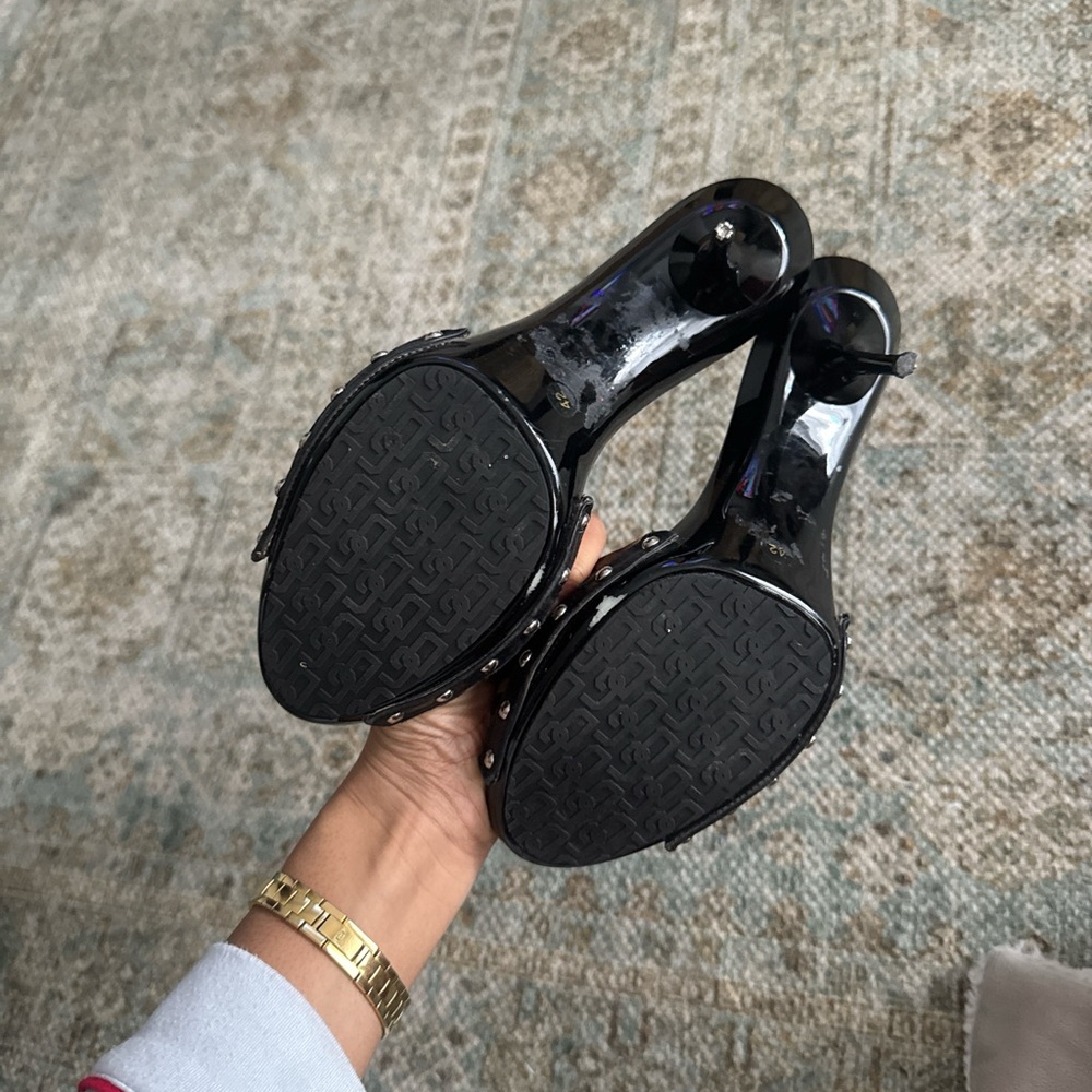 Dolce & Gabbana Black and Brown Leopard Sandals - Picture 3 of 3